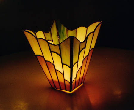 Stained glass lamp shade